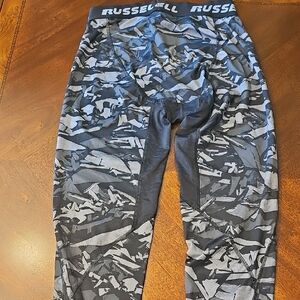 Russell Athletic Black and Gray Performance Waistband Leggings